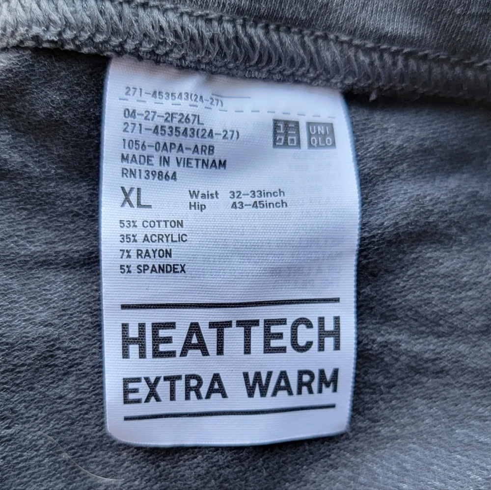 Uniqlo leggings, heattech extra warm